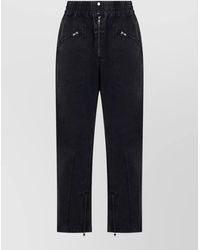 Isabel Marant - Cotton Regular-Fit Straight-Leg Trousers - Lyst