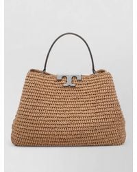Tory Burch - Eleanor Straw Satchel Tote Bag Shoulder Strap - Lyst