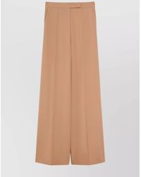 Max Mara - Virgin Wool High-Rise Wide-Leg Trousers - Lyst