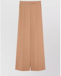 Max Mara - High Waist Wide-Leg Trousers With Belt Loops - Lyst