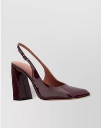 AMINA MUADDI - Square Toe Block Heel Pumps - Lyst