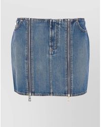 Jean Paul Gaultier - Mini Denim Skirt With Pockets And Loops - Lyst