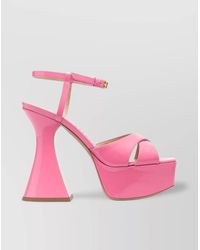 Moschino - Leather Platform Sandals - Lyst