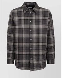Off-White c/o Virgil Abloh - Cotton Checked Quilted Long-Sleeve Shirt - Lyst