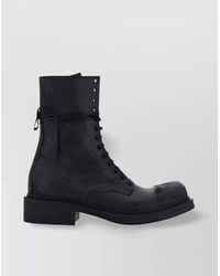 Miu Miu - Leather Ankle Boots Block Heel - Lyst