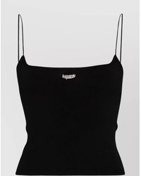 DSquared² - Fine-Knit Cropped Tank Top - Lyst