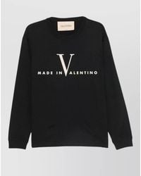 Valentino - Cotton Logo-Print Crew-Neck Long-Sleeve Sweatshirt - Lyst