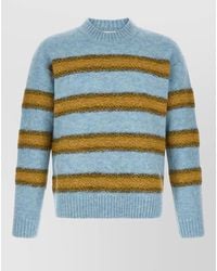 Dries Van Noten - Alpaca Wool Striped Crewneck Sweater - Lyst