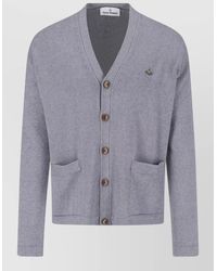 Vivienne Westwood - Crewneck Jacket Straight Cut Front Pockets Ribbed - Lyst