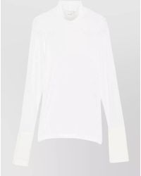 Alysi - Mock Neck Sweater Long Sleeves Button Detail - Lyst