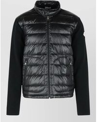 Moncler - Padded Wool Cardigan With Zip - Lyst