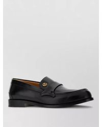 Versace - Leather Loafers Round Toe Design - Lyst