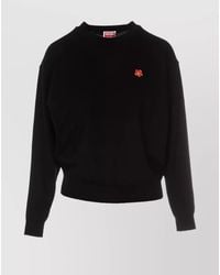 KENZO - Wool Knitted Crew Neck Long Sleeve Sweater - Lyst