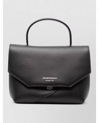 Emporio Armani - Small Leather Shoulder Bag Top Handle Strap - Lyst