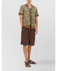 Dries Van Noten - Pleated Bermuda Shorts - Lyst