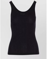 Elisabetta Franchi - Wool-Blend Sleeveless Scoop-Neck Tank Top - Lyst
