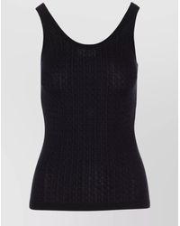 Elisabetta Franchi - Wool-Blend Sleeveless Scoop-Neck Tank Top - Lyst