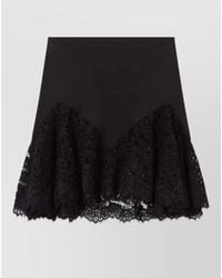 Stella McCartney - Lace Trim Mini Dress A Line Cut - Lyst