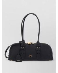 Pinko - Bowling Horizontal Big Sheep Leather Shoulder Bag - Lyst