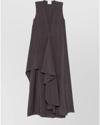 Alysi - Sleeveless Asymmetric Midi Dress - Lyst