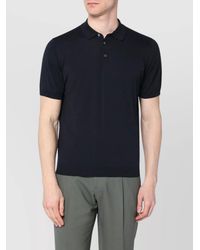 Drumohr - Cotton Polo Shirt With Short Sleeves And Collar - Lyst