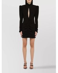 Alessandra Rich - Silk Draped Mini Dress - Lyst