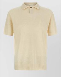 Ma'ry'ya - Polo Knit Shirt Short Sleeves Ribbed Hem - Lyst