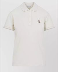 Moncler - Cotton Piqué Short-Sleeve Polo Shirt - Lyst