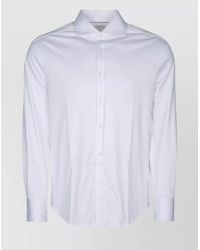 Brunello Cucinelli - Cotton Ribbed Crew-Neck Short-Sleeve T-Shirt - Lyst