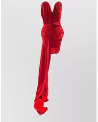 Stella McCartney - Crepe Jersey Strapless Draped Maxi Dress - Lyst