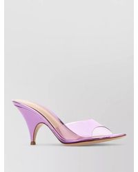 Gianvito Rossi - Sofia Pvc Mules Kitten Heel Open Toe - Lyst