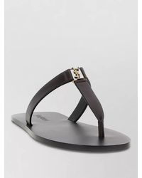 Saint Laurent - Babylone Flat Sole Open Toe Sandals - Lyst