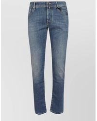 Jacob Cohen - Denim Five Pocket Slim Fit Trousers - Lyst