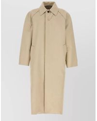 Balenciaga - Cotton Trench Coat Back Vent Raglan - Lyst