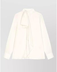 Givenchy - Silk Draped Bow Blouse - Lyst