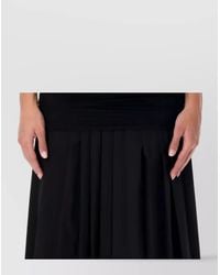 MM6 by Maison Margiela - Pleated Draped Midi Skirt - Lyst