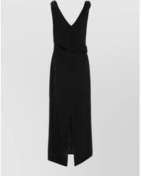 Co. - Visse Dress V Neckline Sleeveless Midi - Lyst