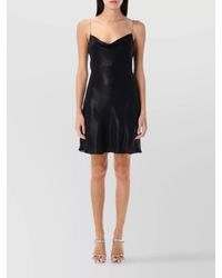 DIESEL - Metallic Cowl Neck Chain Strap Mini Dress - Lyst