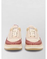Chloé - Lace Up Shoes Contrasting Panels Textured Sole - Lyst