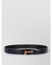Tom Ford - Calf Leather Croc-Embossed Belt - Lyst