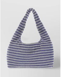 Kara - Crystal Mesh Mini Embellished Shoulder Bag - Lyst