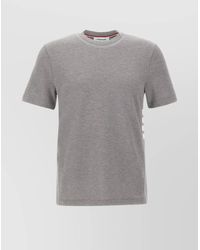 Thom Browne - Cotton Piqué 4-Bar Short-Sleeve T-Shirt - Lyst