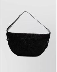 La Milanesa - Curved Textured Shoulder Bag With Adjustable Strap - Lyst