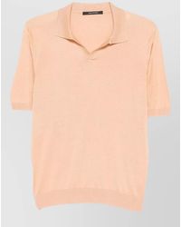Tagliatore - Silk Short-Sleeve Polo Shirt - Lyst
