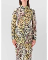 Dries Van Noten - Floral-Print Midi Shirt Dress - Lyst