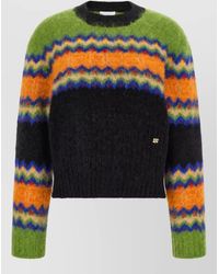 Ganni - Alpaca Wool Fair Isle Crewneck Sweater - Lyst