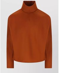 Saint Laurent - Silk Halterneck Long-Sleeve Knitted Top - Lyst