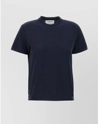 Thom Browne - Cotton Piqué Relaxed Fit Short Sleeve T-Shirt - Lyst
