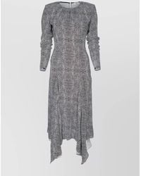 Elisabetta Franchi - Python-Print Midi Dress - Lyst