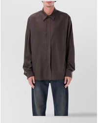 Our Legacy - Oversized Tencel Shirt Curved Hem - Lyst